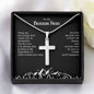 My Bonus Son | I am proud of you - Stainless Steel Cross Necklace