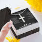 My Bonus Son | I am proud of you - Stainless Steel Cross Necklace