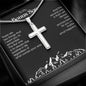 My Bonus Son | I am proud of you - Stainless Steel Cross Necklace