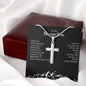 My Bonus Son | I am proud of you - Stainless Steel Cross Necklace