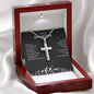 My Bonus Son | I am proud of you - Stainless Steel Cross Necklace