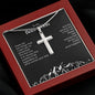 My Bonus Son | I am proud of you - Stainless Steel Cross Necklace
