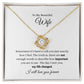 To My Beautiful Wife My Life Changed Love Knot Necklace