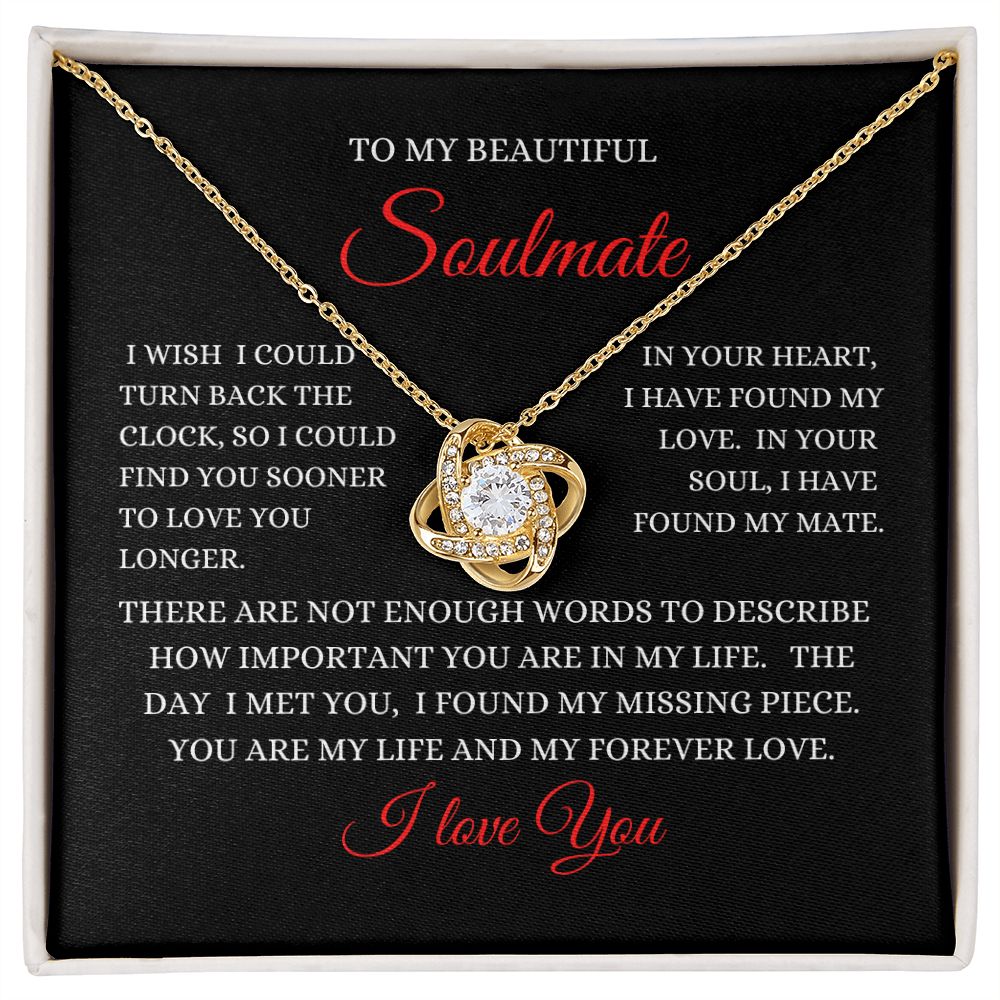 To My Beautiful Soulmate - Love Knot Necklace