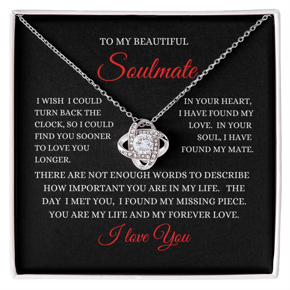 To My Beautiful Soulmate - Love Knot Necklace
