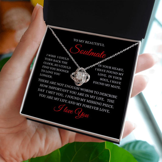 To My Beautiful Soulmate - Love Knot Necklace