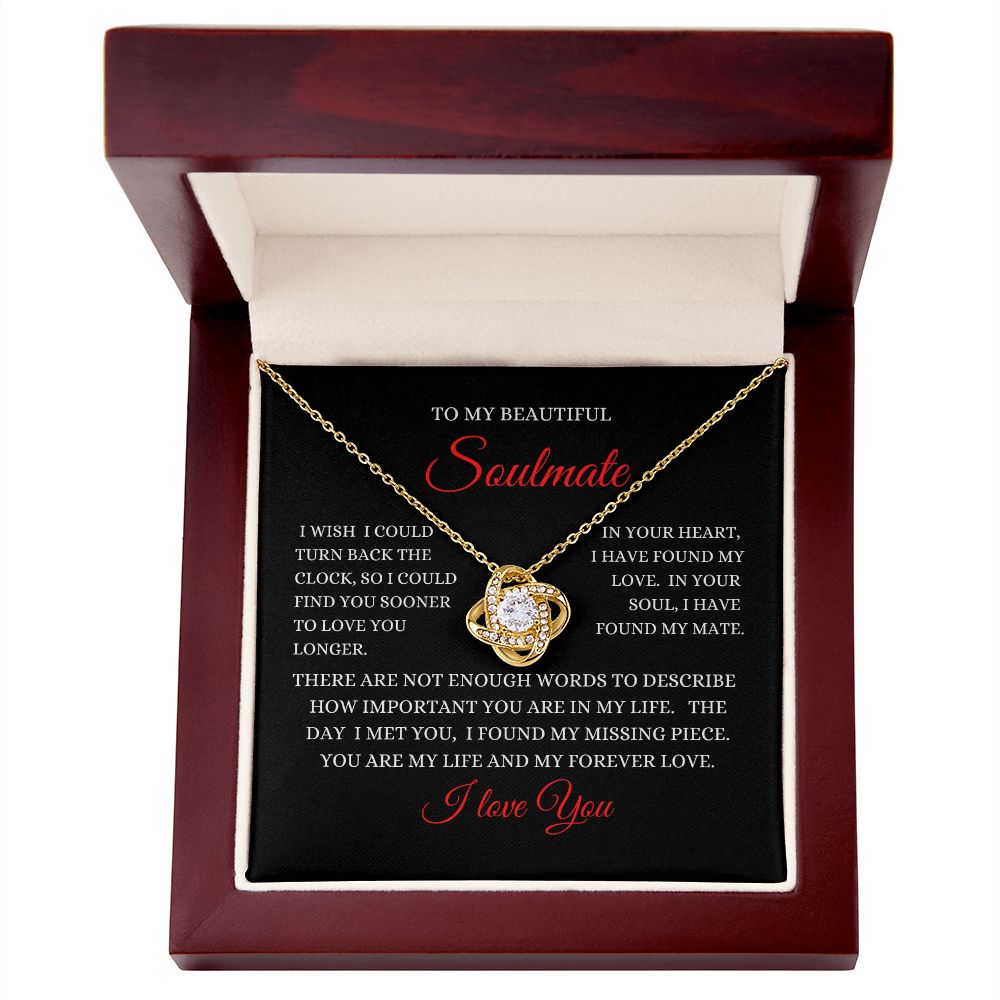 To My Beautiful Soulmate - Love Knot Necklace