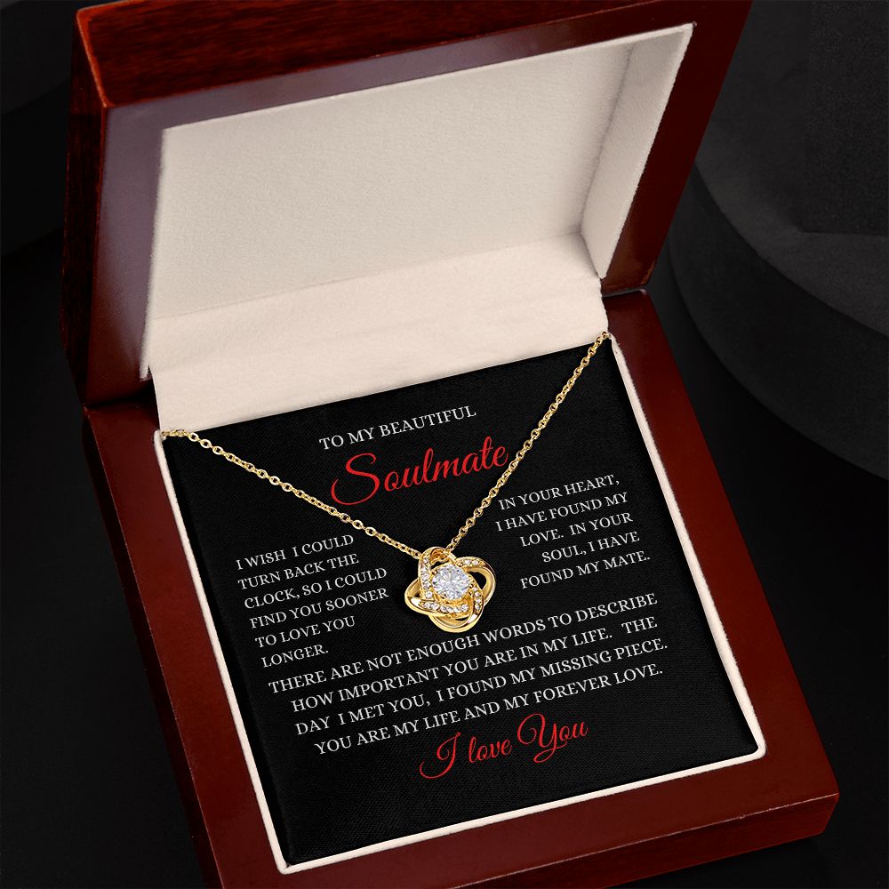 To My Beautiful Soulmate - Love Knot Necklace