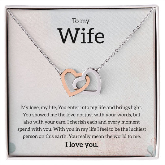 My Wife | You mean the world to me - Interlocking Hearts