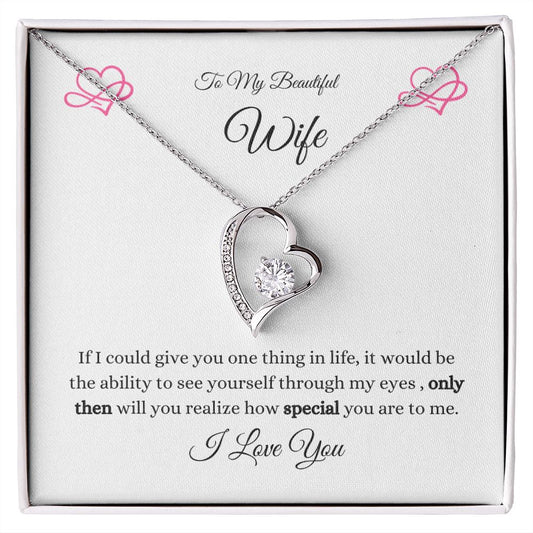 My Beautiful Wife Hearts Forever Love Necklace